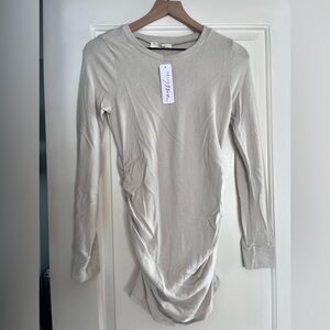 Pink Blush Maternity Soft Cream Top